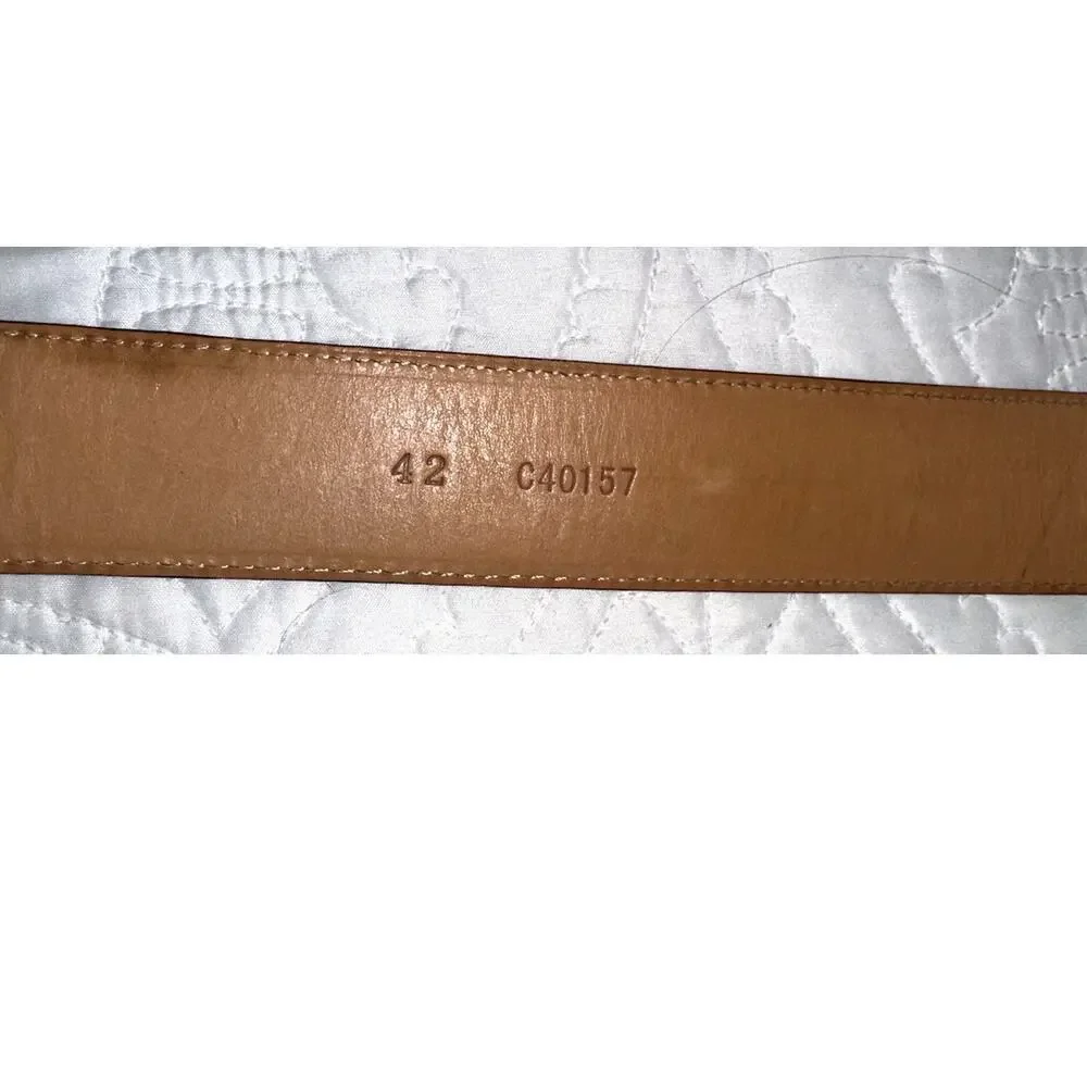 Tony Lama Leather Brown Cognac Western Style Men's Belt Size 42 #C40157